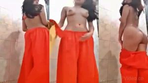 Bengali 19yo College Teen Topless In Bathroom