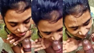 Cute Desi GF Gets Cum Shot On Her Face