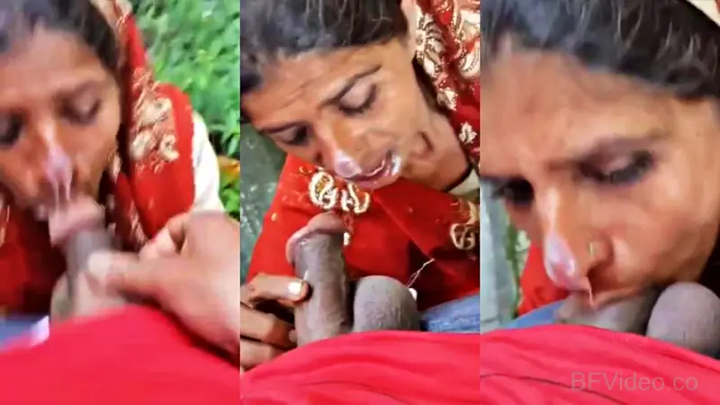 Dehati Aunty Eating Cum MMS Video