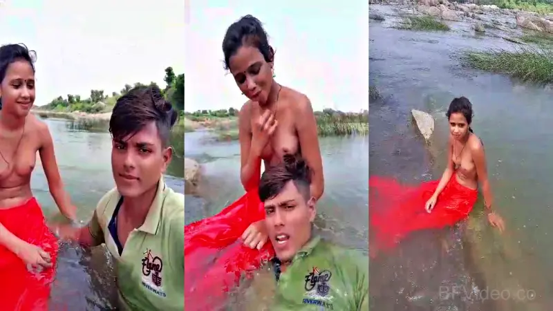 Dehati Lovers Enjoying Outdoor Bathing On Selfie Cam