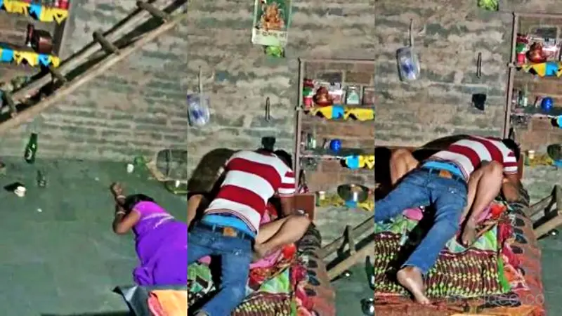 Dehati Randi Fucking Caught Secretly By A Peeping Tom