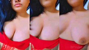 Indian Girlfriend Boobs Show Selfie Viral Video