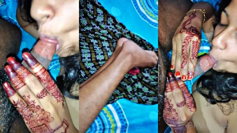 Newly Married Wife Blowjob To Her Husband