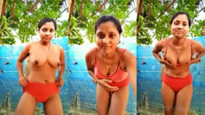 Sexy Bhabhi Nude MMS Outdoor Bath Video