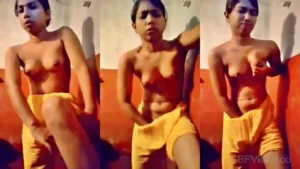 Unsatisfied Young Girl Masturbating Her Pussy Very Hard