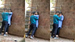 Young Indian Lovers Caught Romancing Outdoors