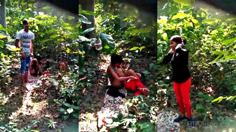 Young Lovers Caught Fucking In The Outdoor By Local Guys
