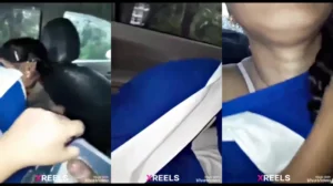 Cute Girl Sucking Dick In Car Boyfriend Pressing Boobs After Class In Dress