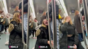 Horny Cute Girl Blowing Me On Metro While People Watching