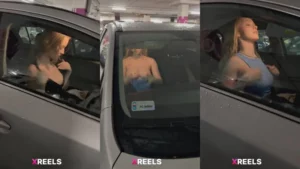 Stranger Catching Hot Girl Changing In The Car