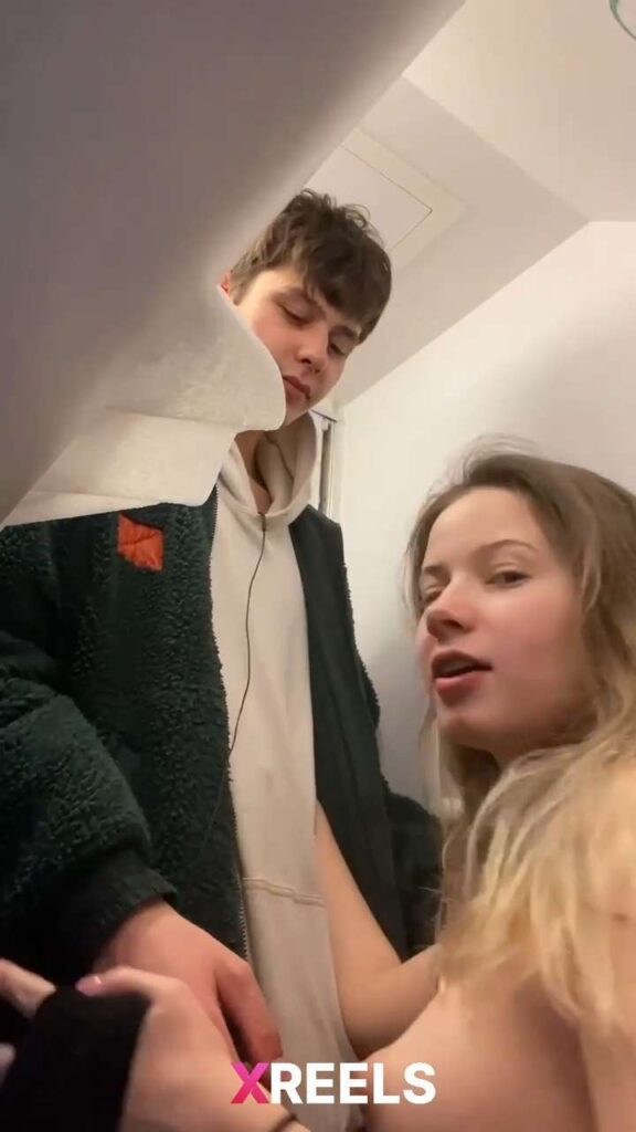 Thumbnail No 5 from Young Cousin Sucking Dick In The Airplane Bathroom.