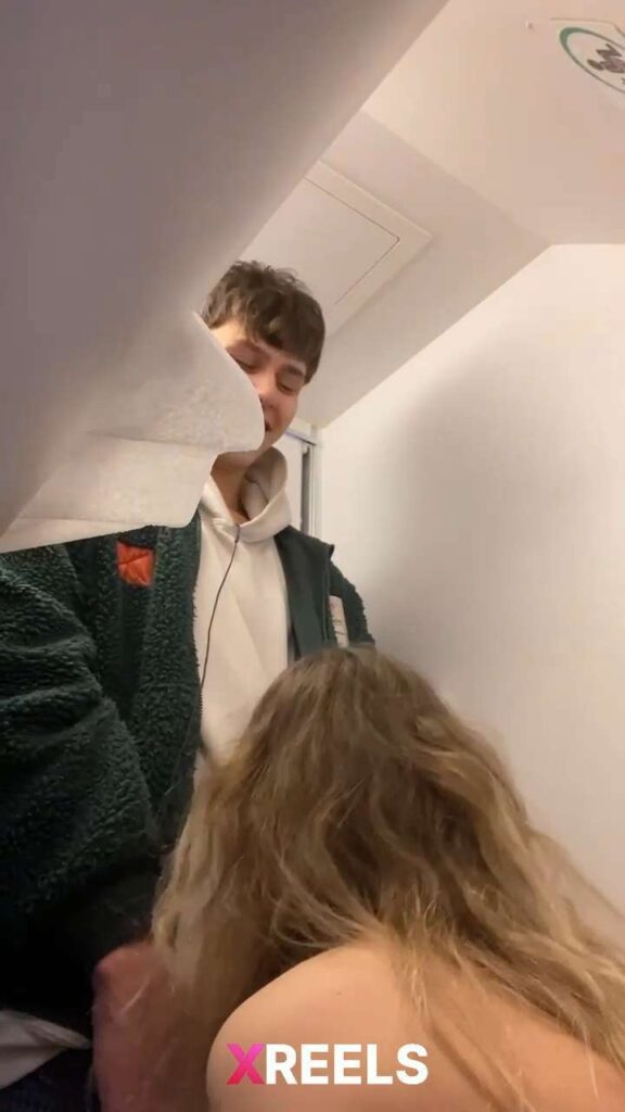 Thumbnail No 8 from Young Cousin Sucking Dick In The Airplane Bathroom.