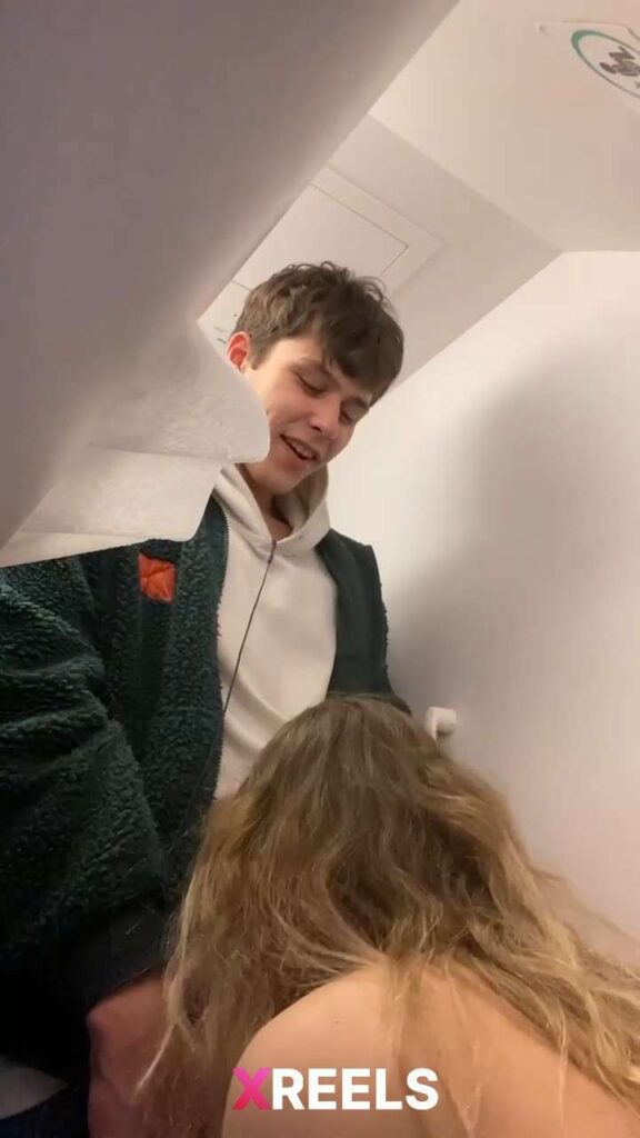 Thumbnail No 9 from Young Cousin Sucking Dick In The Airplane Bathroom.