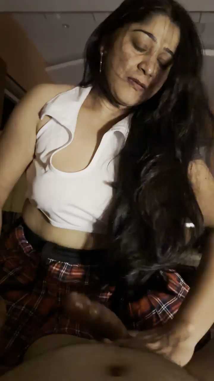 Punjabi MILF Aunty Roleplays as a College Girl - Thumbnail 1