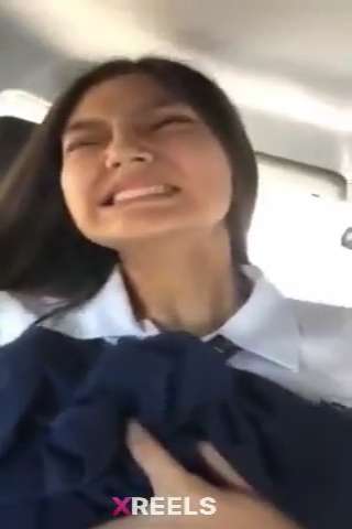 Cute Girl Riding On BF Dick In Car After Class