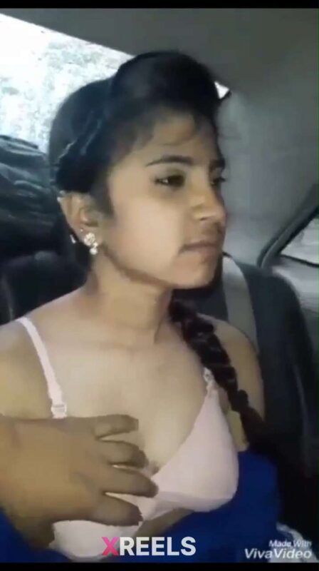 Thumbnail No 11 from Cute Girl Sucking Dick In Car Boyfriend Pressing Boobs After Class In Dress.