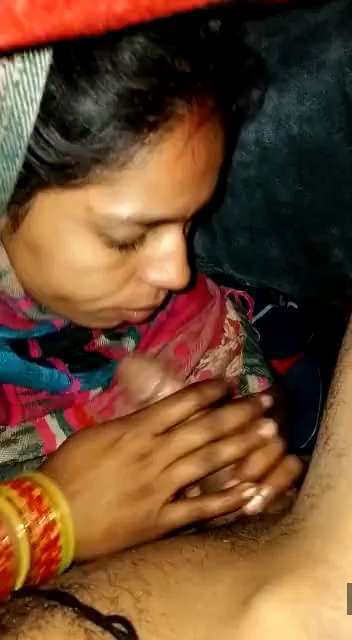 Desi Bhabhi Giving Blowjob Under Blanket