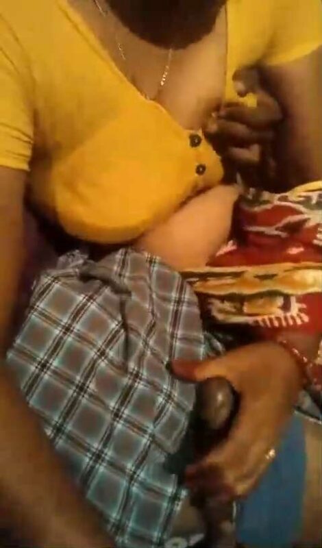 Thumbnail No 3 from Devar Pressing Bhabhi Boobs During Handjob Video.