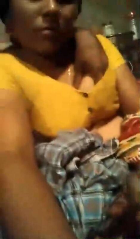Thumbnail No 5 from Devar Pressing Bhabhi Boobs During Handjob Video.