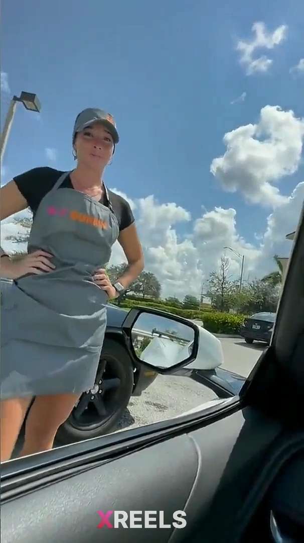 Dunkin Donuts Working Girl Banged In The Car By Rizz Black Customer