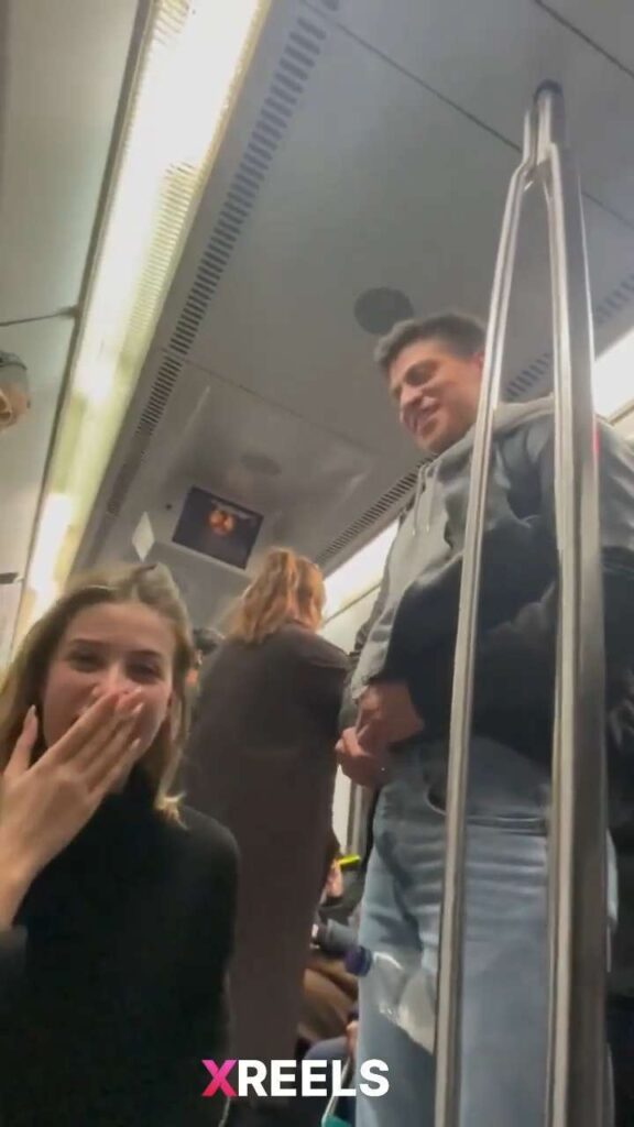Thumbnail No 11 from Horny Cute Girl Blowing Me On Metro While People Watching.