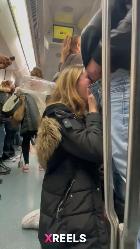 Thumbnail No 3 from Horny Cute Girl Blowing Me On Metro While People Watching.