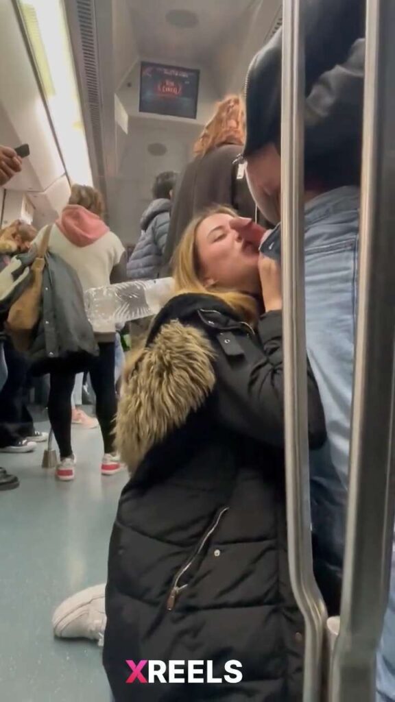 Thumbnail No 5 from Horny Cute Girl Blowing Me On Metro While People Watching.