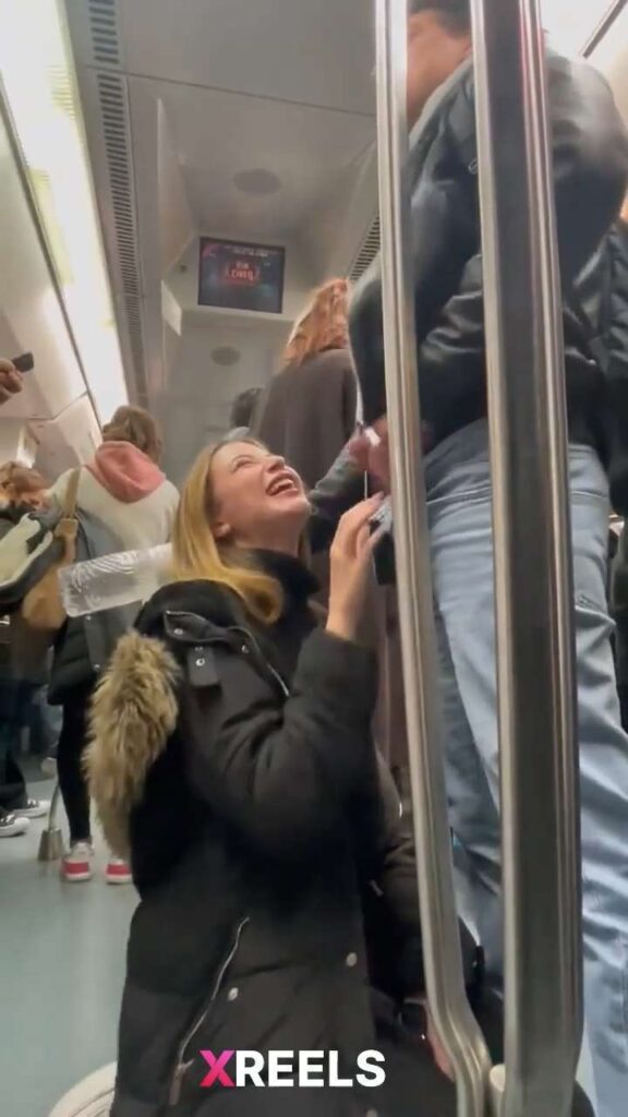 Thumbnail No 6 from Horny Cute Girl Blowing Me On Metro While People Watching.