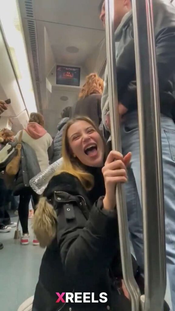 Thumbnail No 7 from Horny Cute Girl Blowing Me On Metro While People Watching.