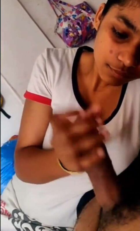Thumbnail No 10 from Indian Cute Girl Oiling Dick Before Sex Video.