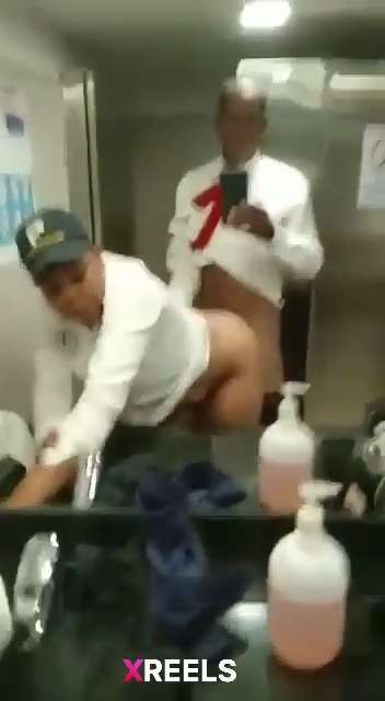 Private Security Guard Fucking Coworker In Bathroom At Night Shift