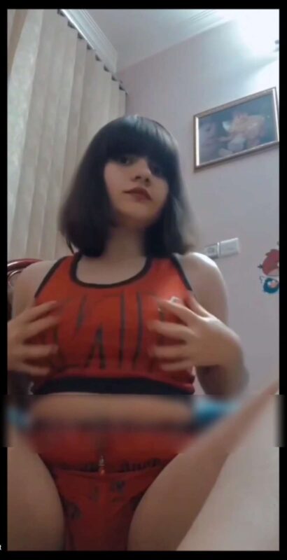 Thumbnail No 5 from Short Haired Girl Playing With Her Big Boobs.