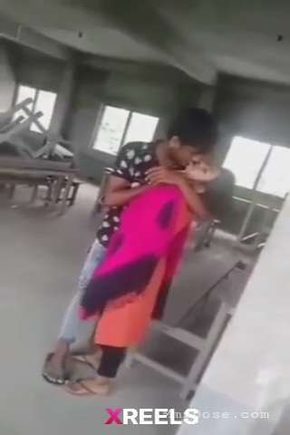 Young Couple Outdoor Kissing