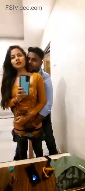 Indian Lovers Hot Foreplay Sex In Front Of Mirror
